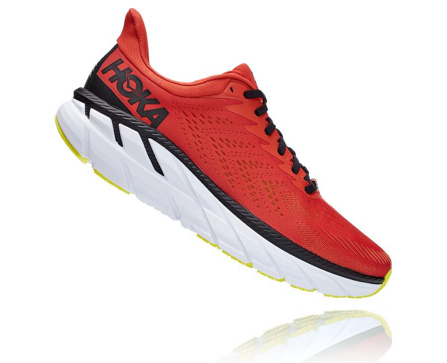 Hoka One One Clifton 7 Löparskor Herr - Röda - LDTBO-9138